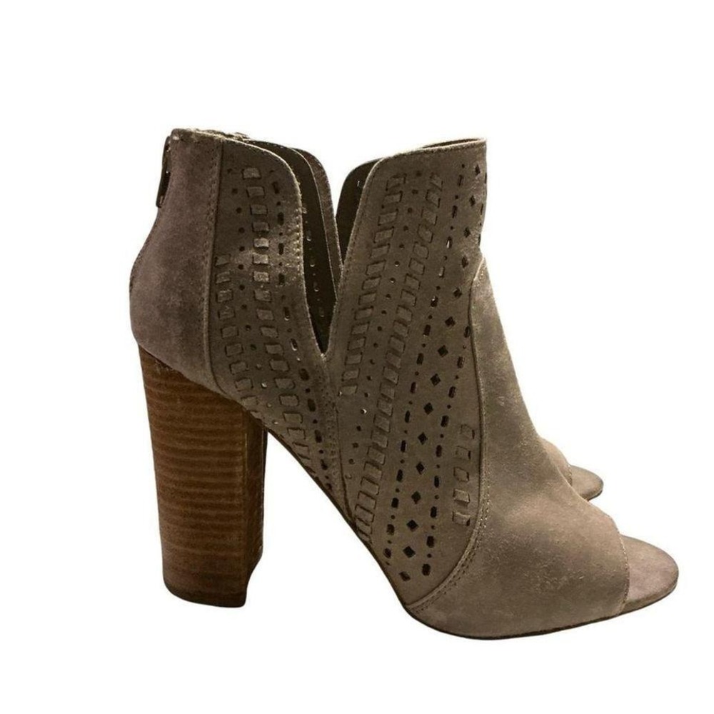 Carlos by Carlos Santana Womens Libbie Faux Leather‎ Open Toe Booties size 9